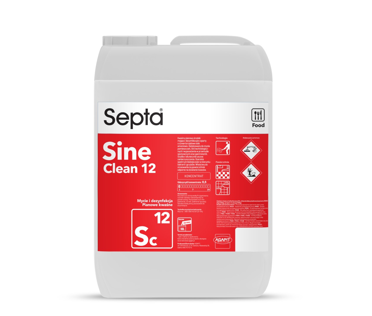 Septa sine clean 12 sc12 10l