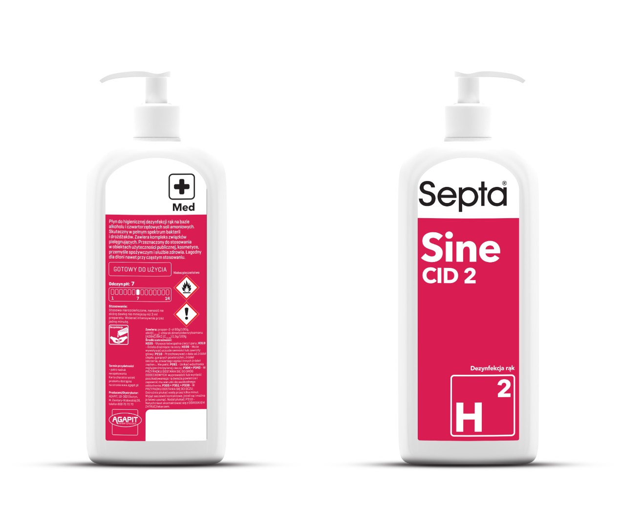 Płyn do dezynfekcji rąk septa sine cid 2 h2 0,5l mix - obrazek 2