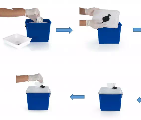 Wiadro z pokrywą hermetyczną 4l zielone monoroll system - obrazek 5