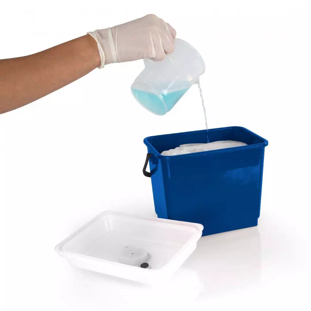 Wiadro z pokrywą hermetyczną 4l żółte monoroll system - obrazek 4