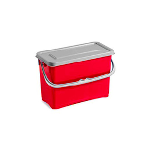 Filmop top-down wiadro z rączką hermetyczna pokrywa czerwone 8l