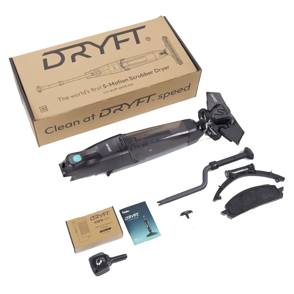 Zawartość pudełka DRYFT maszyna szorująca.