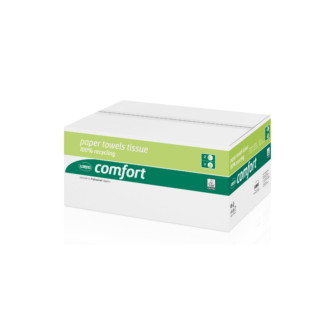 Wepa ręcznik zz 3200 typu v biały makulatura 2w 25x23cm a20