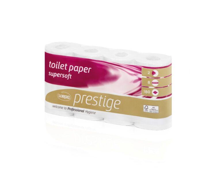 Wepa papier toaletowy prestige biały celuloza 2w 18mb a8